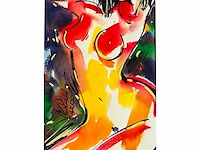 Mikhail kukolev - naakt - aquarel - afbeelding 1 van  7