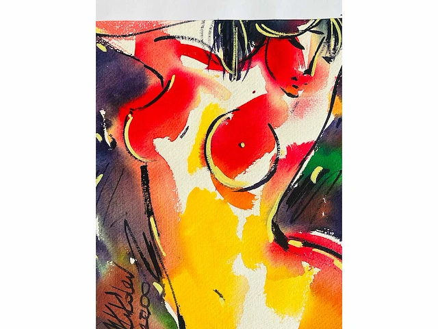 Mikhail kukolev - naakt - aquarel - afbeelding 5 van  7