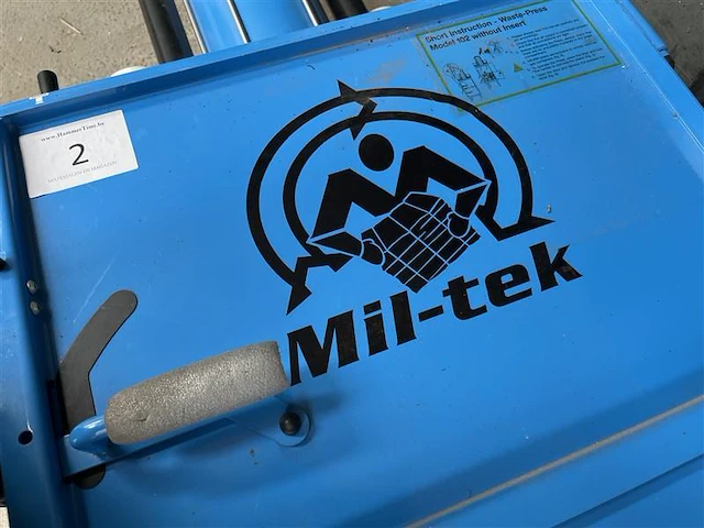 Mil-tek model 102 hd balenpers voor karton of pet - afbeelding 5 van  9