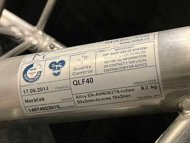 Milos h30v c020 aluminium trus (2x) - afbeelding 4 van  4