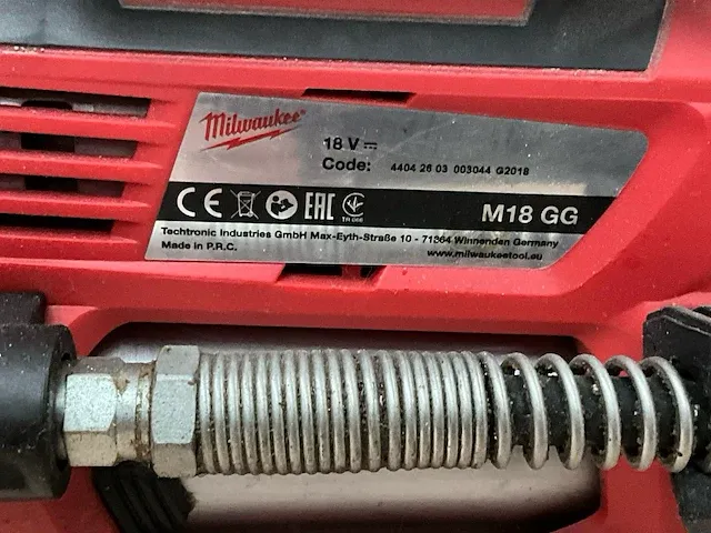 Milwaukee m18gg accu vetspuit - afbeelding 3 van  5