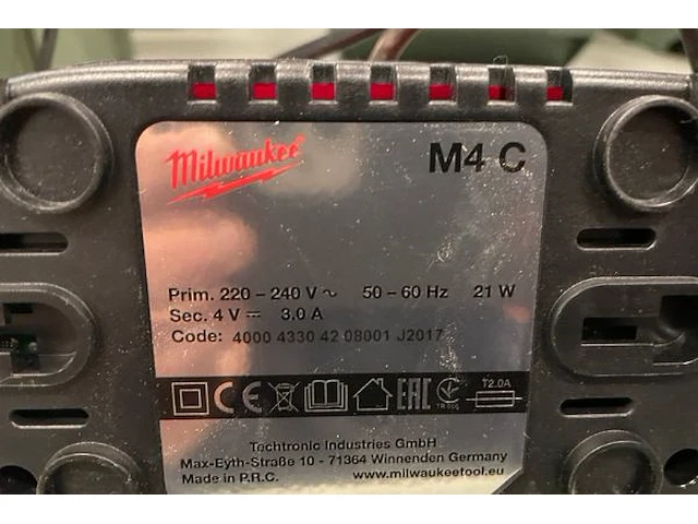 Milwaukee m4d, ratelsleutel met accu - afbeelding 6 van  6