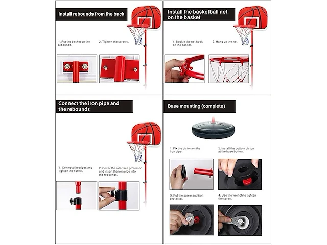 Mini basketball standaard (ringhoogte 63-120cm) - afbeelding 3 van  3