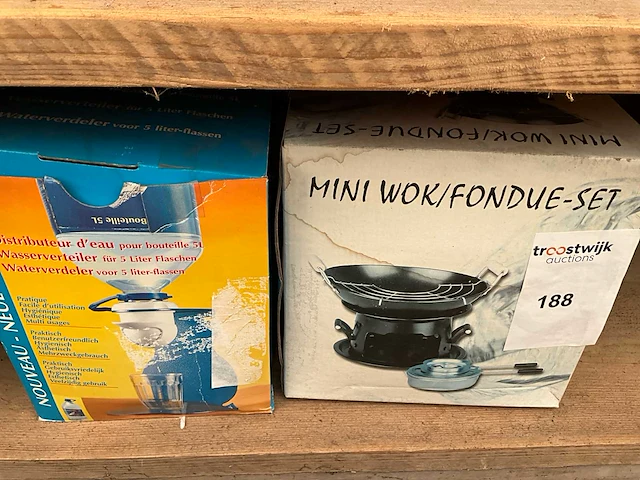 Mini fondue-set+waterverdeler - afbeelding 1 van  1