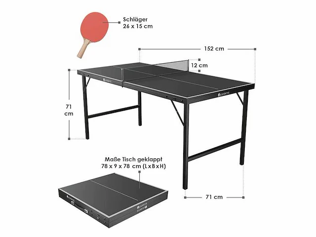 Mini inklapbare tafeltennistafel - afbeelding 8 van  8