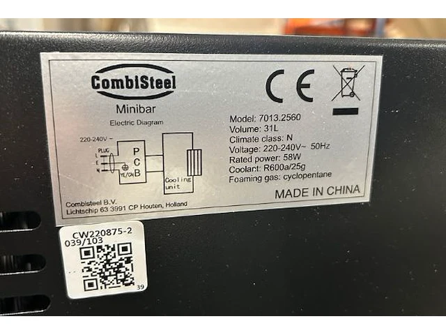 Mini koelkast combi steel - afbeelding 5 van  5