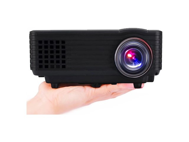 Mini led projector - met afstandsbediening - zwart - usb/av/sd/hdmi - afbeelding 1 van  1