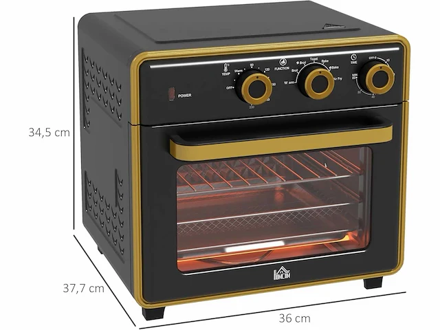 Mini luchtcirculatie oven 20 l mini oven met bakplaat - afbeelding 4 van  4