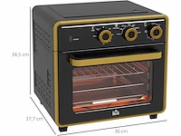 Mini luchtcirculatie oven 20 l mini oven met bakplaat - afbeelding 4 van  4