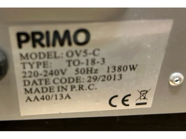 Mini oven primo - afbeelding 3 van  3