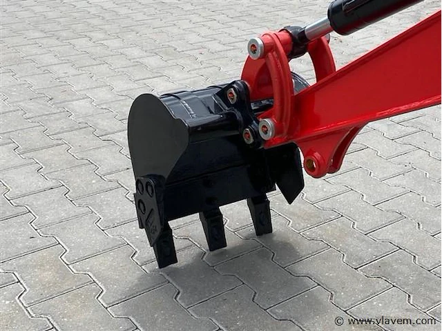 Mini rupsgraafmachine stahlworks hl320 rood - afbeelding 14 van  15