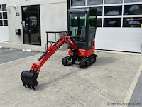 Mini rupsgraafmachine stahlworks hl320 rood - afbeelding 11 van  15