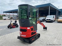 Mini rupsgraafmachine stahlworks hl320 rood - afbeelding 5 van  15