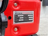 Mini rupsgraafmachine stahlworks hl320 rood - afbeelding 2 van  15