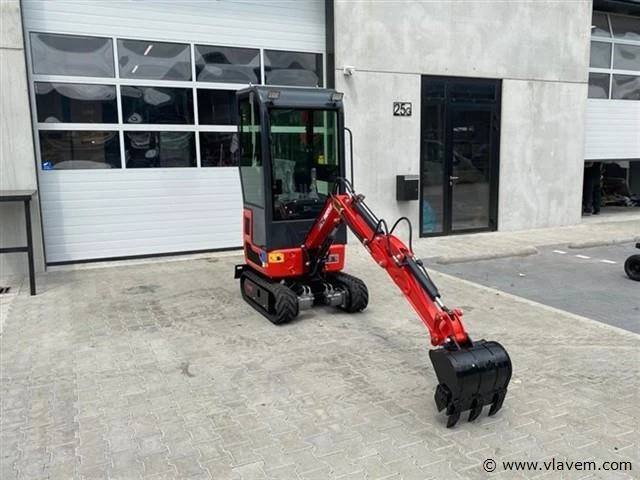 Mini rupsgraafmachine stahlworks hl320 rood - afbeelding 1 van  15