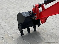 Mini rupsgraafmachine stahlworks hl320 rood - afbeelding 14 van  15