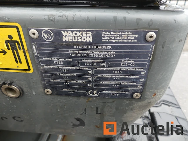 Mini-rupsgraafmachine wacker neuson et18 - afbeelding 16 van  20