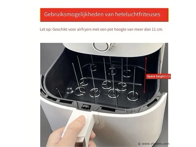 Mini spiesjes voor de airfriyer 10 stuks - afbeelding 2 van  2
