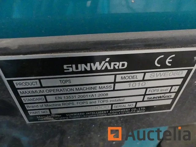 Minigraafmachine over rupsbanden sunward swe08d - afbeelding 8 van  18