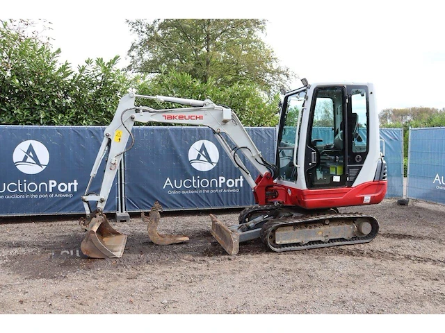 Minigraver takeuchi tb23r compact excavator diesel 2017 - afbeelding 1 van  1