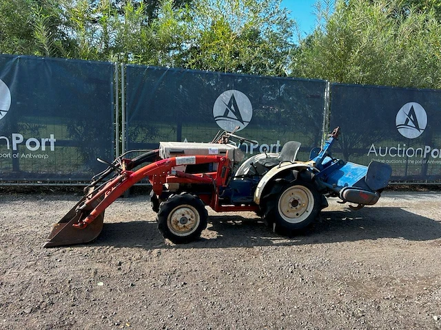 Minitractor mitsubishi d1300fd diesel 15pk met voorlader en grondfrees satoh 2pr-1100s - afbeelding 1 van  1