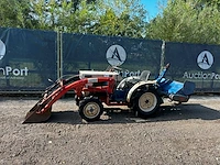 Minitractor mitsubishi d1300fd diesel 15pk met voorlader en grondfrees satoh 2pr-1100s - afbeelding 1 van  1