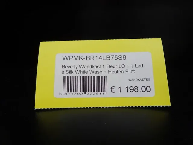Mintjens beverly wandkast 1 deur lo + 1 lade silk white - afbeelding 3 van  3