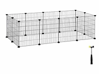 Mira home - dierenkooi - industrieel design - zwart - multifunctioneel - 143x73x46 cm - afbeelding 1 van  3