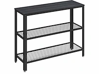 Mira home - haltafel - dressoirtafel - industrieel - hout/metaal - zwart - 101,5x35x80 - afbeelding 1 van  3