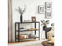 Mira home - haltafel - dressoirtafel - industrieel - hout/metaal - zwart - 101,5x35x80 - afbeelding 2 van  3