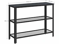 Mira home - haltafel - dressoirtafel - industrieel - hout/metaal - zwart - 101,5x35x80 - afbeelding 3 van  3
