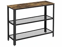 Mira home - haltafel - dressoirtafel - industrieel - hout/metaal - zwart/bruin - 101,5x35x80 - afbeelding 1 van  3
