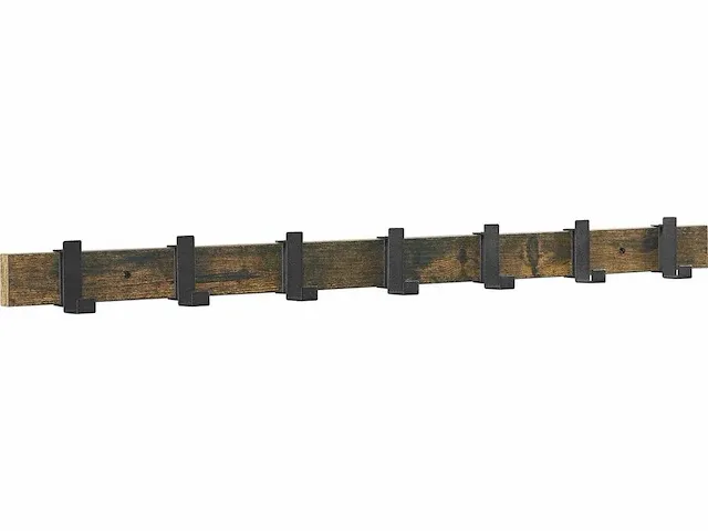 Mira home - kapstok - garderoberek - wandkapstok - 7 haken - vintage - 90cm - afbeelding 1 van  3