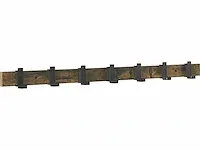 Mira home - kapstok - garderoberek - wandkapstok - 7 haken - vintage - 90cm - afbeelding 1 van  3
