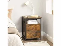 Mira home - nachtkastje - bijzettafel - slaapkamer - kamer - vintage - ?45x45x60 - afbeelding 2 van  3