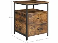 Mira home - nachtkastje - bijzettafel - slaapkamer - kamer - vintage - ?45x45x60 - afbeelding 3 van  3