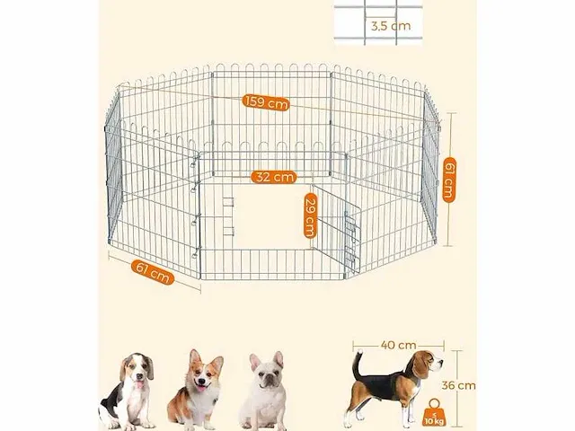 Mira home - puppyren - ren - metaal - zilver - ?159x159x61 - afbeelding 3 van  3