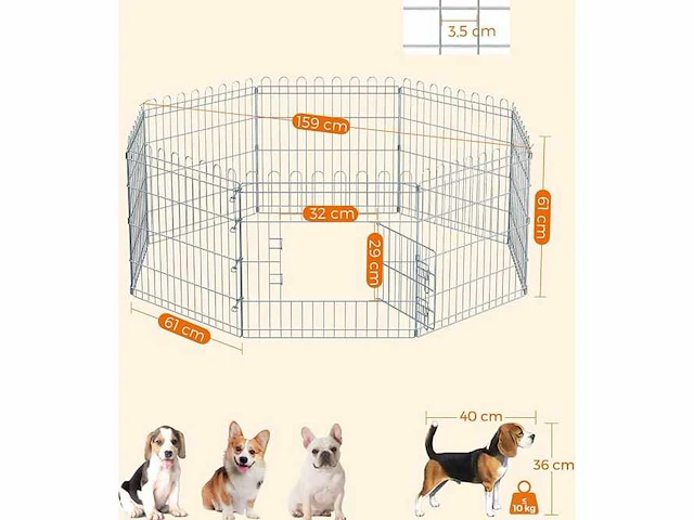 Mira home - puppyren - ren - metaal - zilver - ?159x159x61 - afbeelding 3 van  3