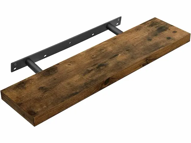Mira home - wandplank - boekenplank - muurdecoratie - muurplank - vintage - 80x20 cm - afbeelding 1 van  3