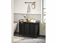 Mira home - wasmand - zwarte kunststof - duurzaam en functioneel - 114 liter - afbeelding 2 van  3