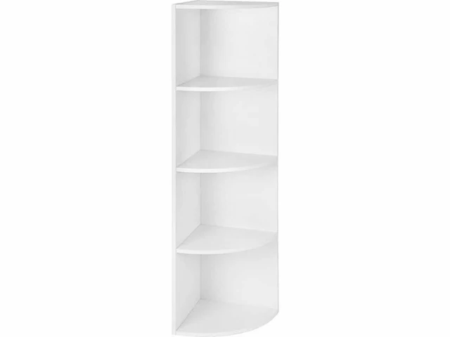 Mira home hoekkast - boekenkast - wit - hout - 129.5x30x30 - afbeelding 1 van  3