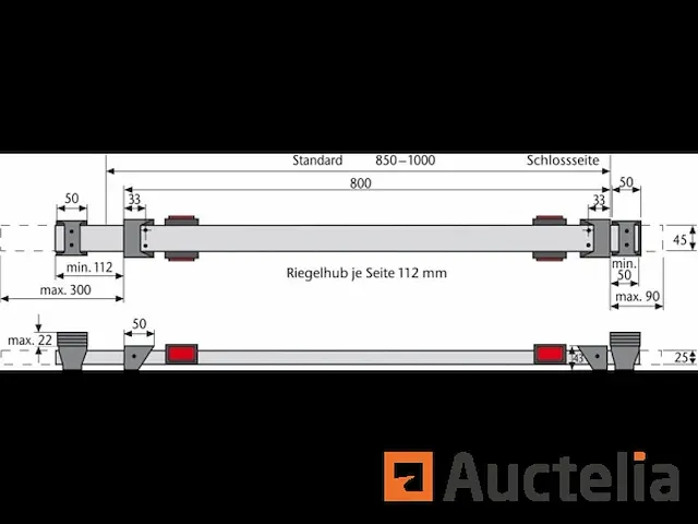 Misbruik 10254 pr1400s crossbar in aluminium, grijs, 800 - afbeelding 3 van  3