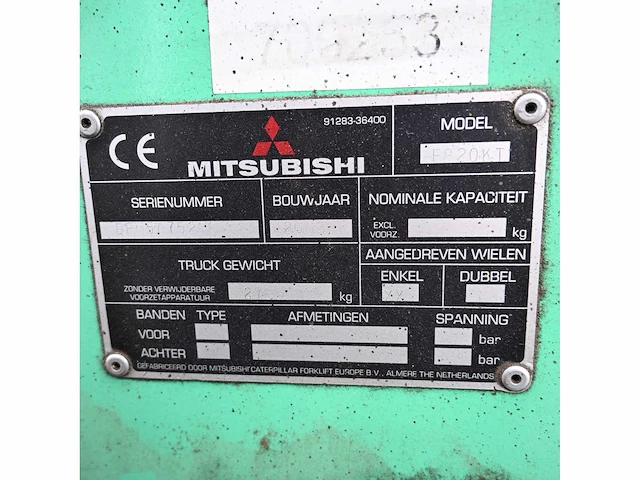 Mitsubishi - 2003 - fb20kt - vorkheftruck - afbeelding 6 van  17