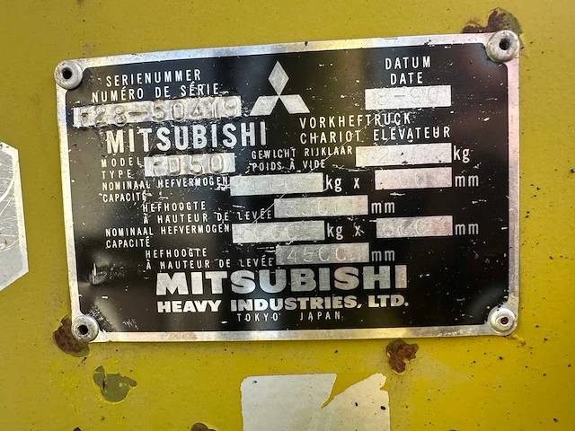 Mitsubishi - fd50 - vorkheftruck - 1990 - afbeelding 19 van  26