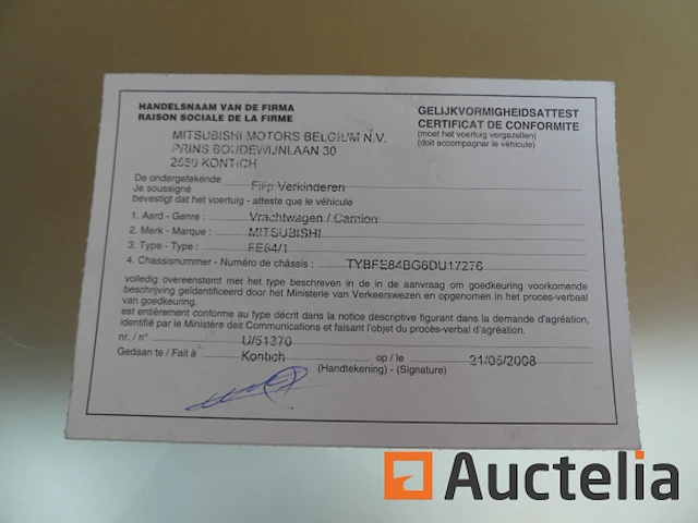 Mitsubishi canter fuso truck (wijn: tybfe84bg6du17276) - afbeelding 32 van  41