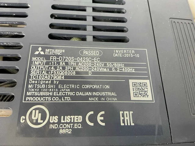 Mitsubishi electric d700-sc fr-d720s-042sc-ec frequentieregelaar (6x) - afbeelding 4 van  9