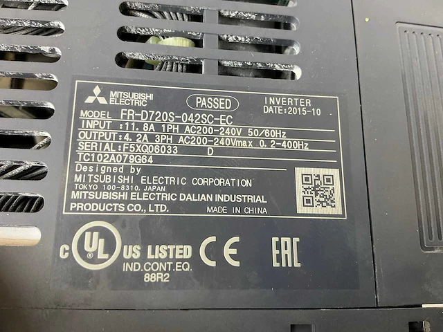 Mitsubishi electric d700-sc fr-d720s-042sc-ec frequentieregelaar (6x) - afbeelding 7 van  9