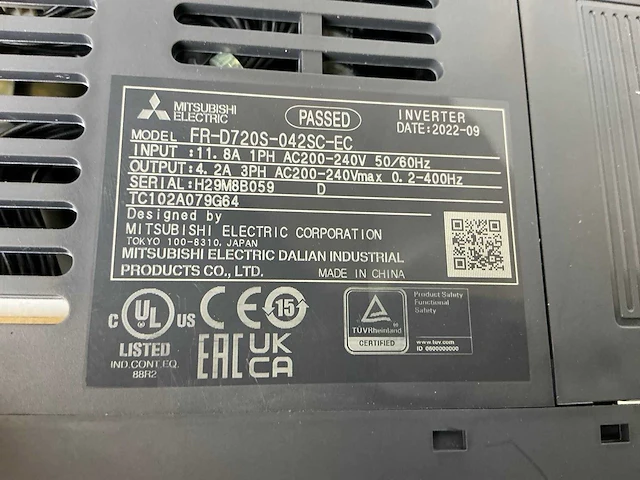 Mitsubishi electric d700-sc fr-d720s-042sc-ec frequentieregelaar (6x) - afbeelding 8 van  9