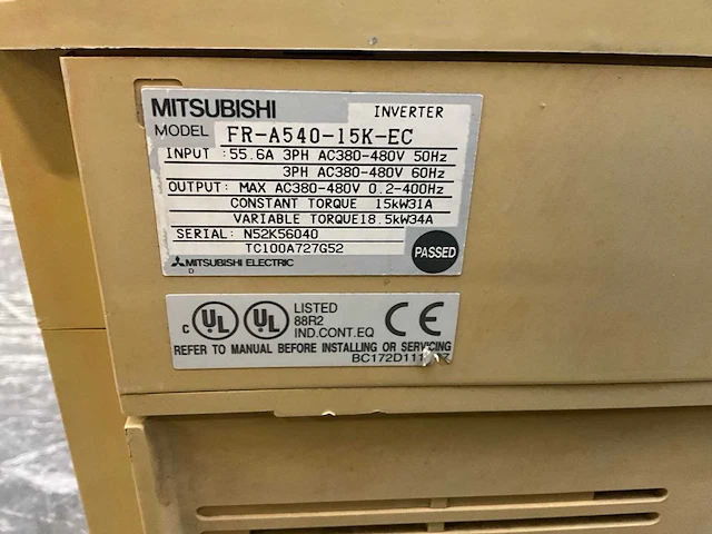 Mitsubishi fr-a540-15k-ec frequentieregelaar - afbeelding 5 van  5