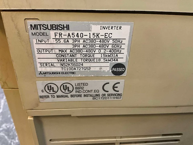 Mitsubishi fr-a540-15k-ec frequentieregelaar - afbeelding 5 van  5